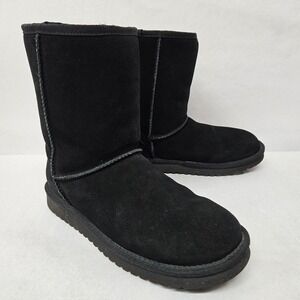 Koolaburra Women's Koola Short Faux Fur Lined Suede Boots 1017090 Black Sz 9